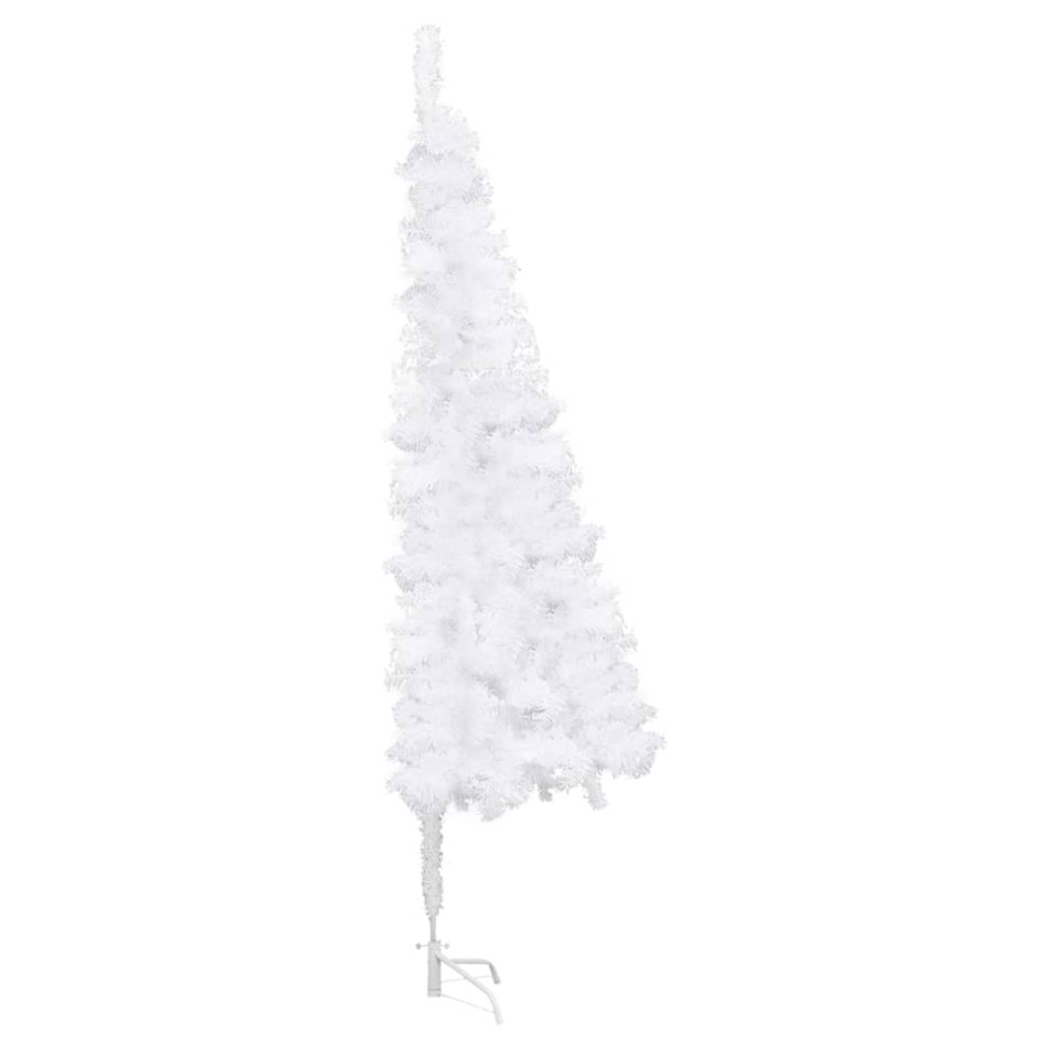 Árbol de Navidad artificial de esquina blanco 240 cm