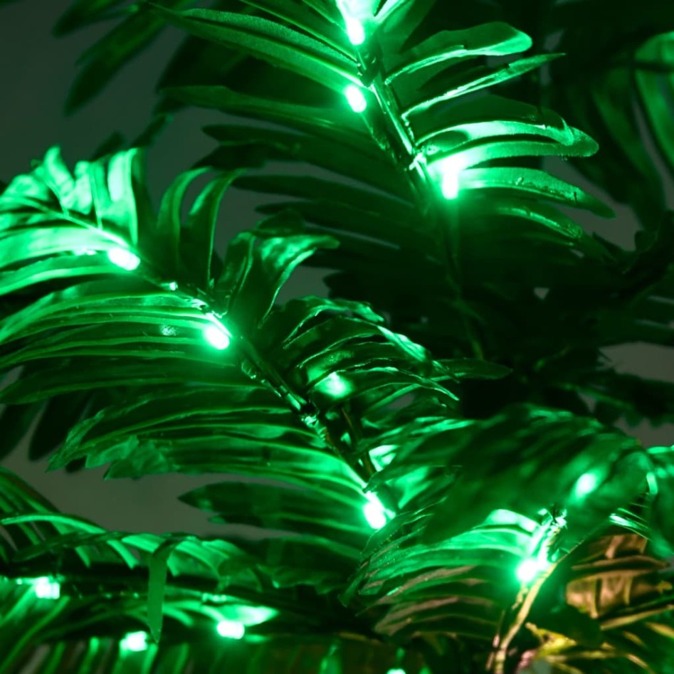 Palmera artificial con 96 LED blanco cálido 180