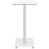 Mesa auxiliar en U vidrio templado transparente 45x30x58
