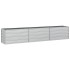 Arriate de acero galvanizado plateado 240x40x45