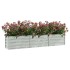 Arriate de acero galvanizado plateado 240x40x45