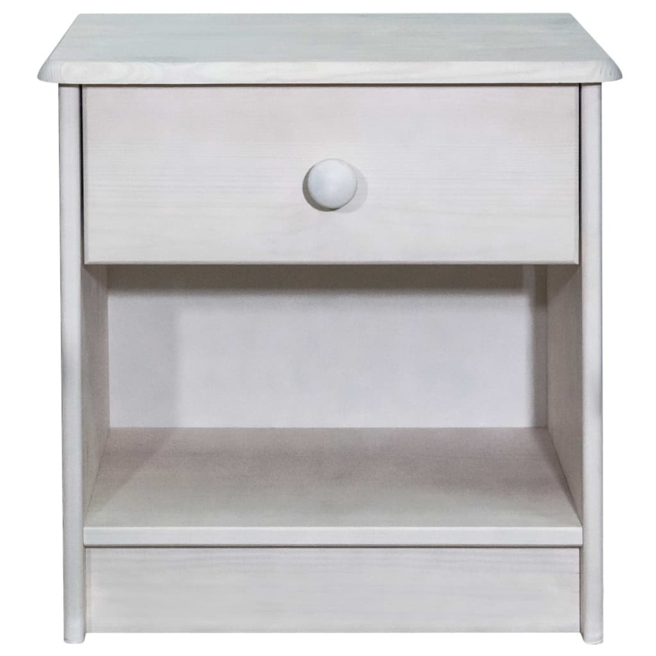 Mesita de noche de madera maciza de pino 41x30x42