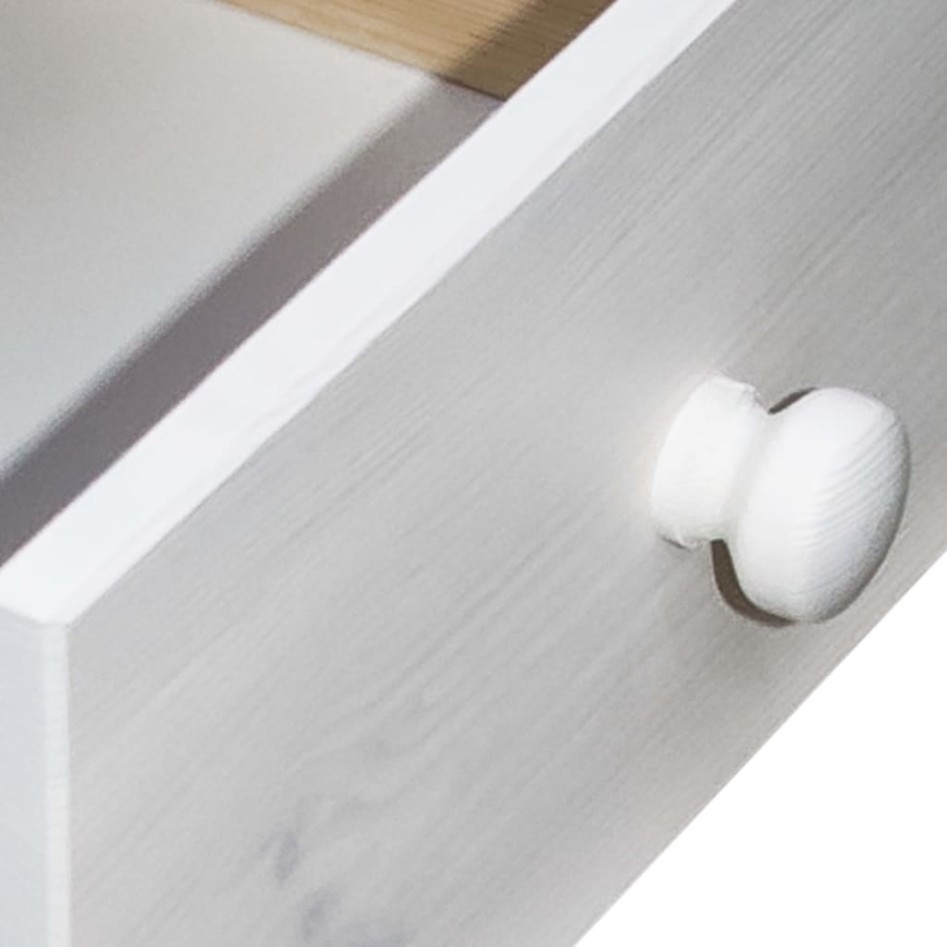 Mesita de noche de madera maciza de pino 41x30x42