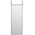 Espejo de puerta cristal y aluminio negro 30x80