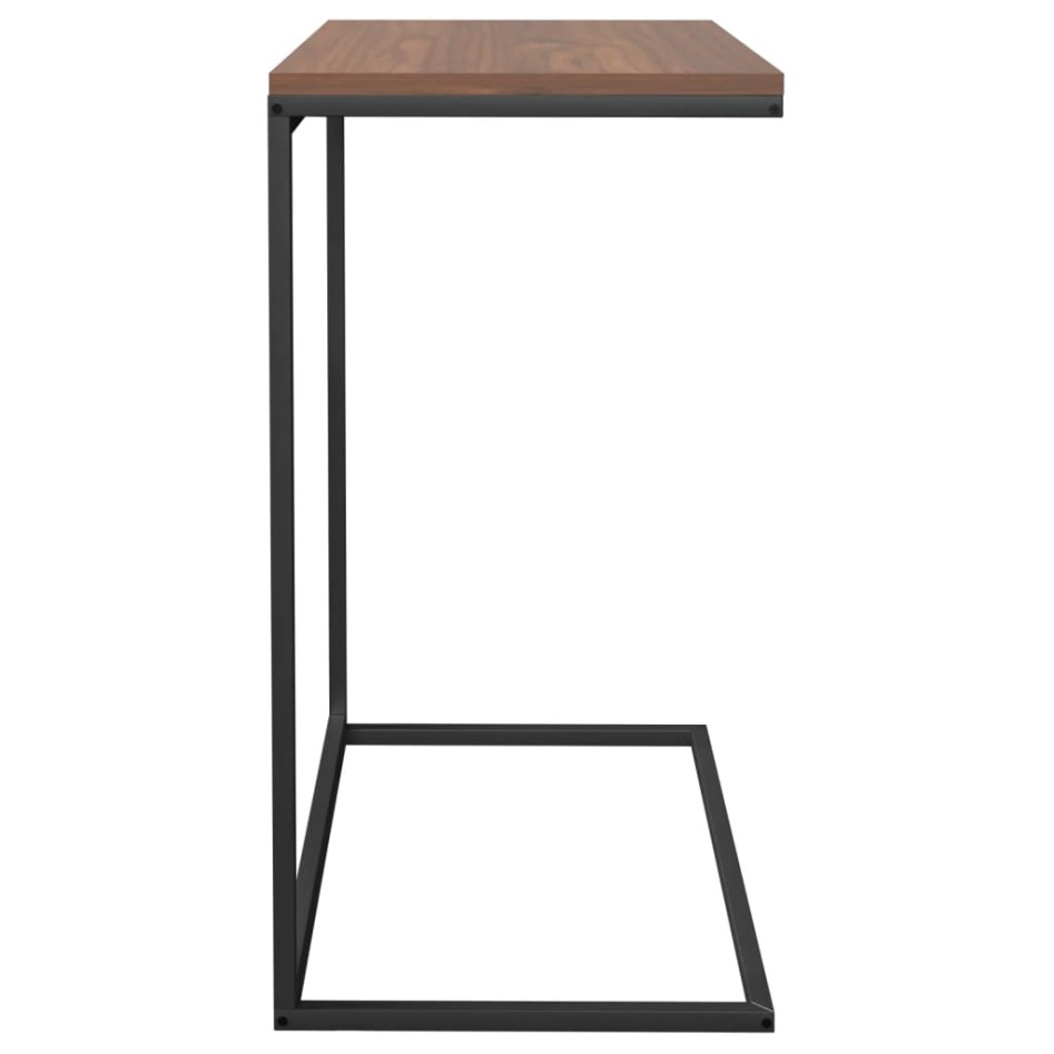 Mesa auxiliar de madera contrachapada negro 55x35x66