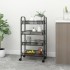 Carrito de cocina 4 niveles hierro negro 46x26x85