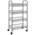Carrito de cocina 4 niveles hierro gris 46x26x85