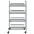 Carrito de cocina 4 niveles hierro gris 46x26x85