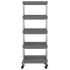 Carrito de cocina 5 niveles hierro y ABS gris 42x29x128