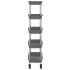 Carrito de cocina 5 niveles hierro y ABS gris 42x29x128