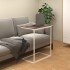 Mesa auxiliar de madera contrachapada blanco 55x35x66