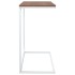 Mesa auxiliar de madera contrachapada blanco 55x35x66