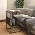 Mesa auxiliar de madera contrachapada negro 55x36x59,5
