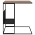 Mesa auxiliar de madera contrachapada negro 55x36x59,5