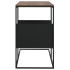 Mesa auxiliar de madera contrachapada negro 55x36x59,5