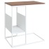 Mesa auxiliar de madera contrachapada blanca 55x36x59,5