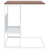 Mesa auxiliar de madera contrachapada blanca 55x36x59,5