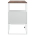 Mesa auxiliar de madera contrachapada blanca 55x36x59,5