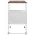 Mesa auxiliar con ruedas madera ingeniería blanco 55x36x63,5
