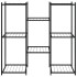 Soporte para flores de hierro negro 83x25x80