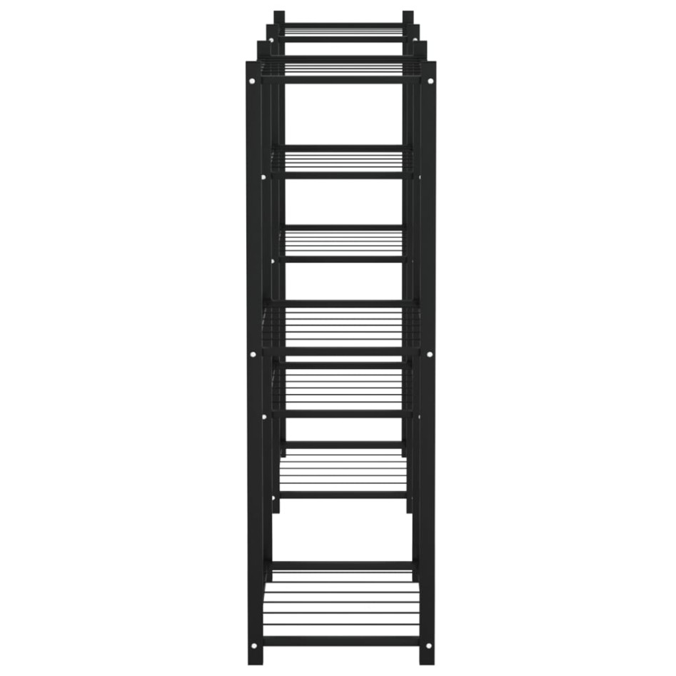 Soporte para flores de hierro negro 83x25x80