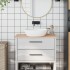 Encimera de baño madera maciza de haya 80x40x1,5