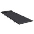Cojín de tumbona de tela Oxford negro 180x60x3