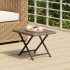 Mesa plegable ratán sintético gris 45x35x32