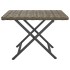 Mesa plegable ratán sintético gris 45x35x32