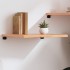 Estante pared madera roble tratada marrón claro 60x60x(2-4)