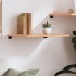 Estante pared madera roble tratada marrón claro 60x60x(2-4)