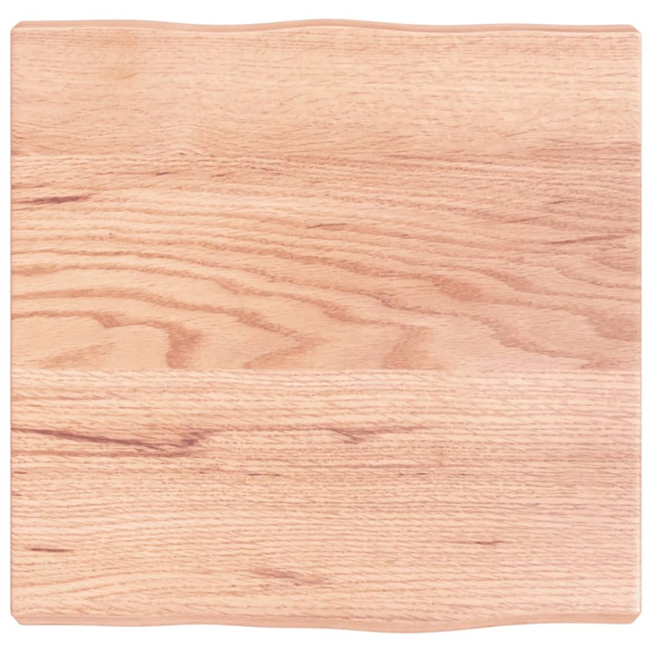 Tablero mesa madera tratada borde natural marrón 40x40x(2-4)