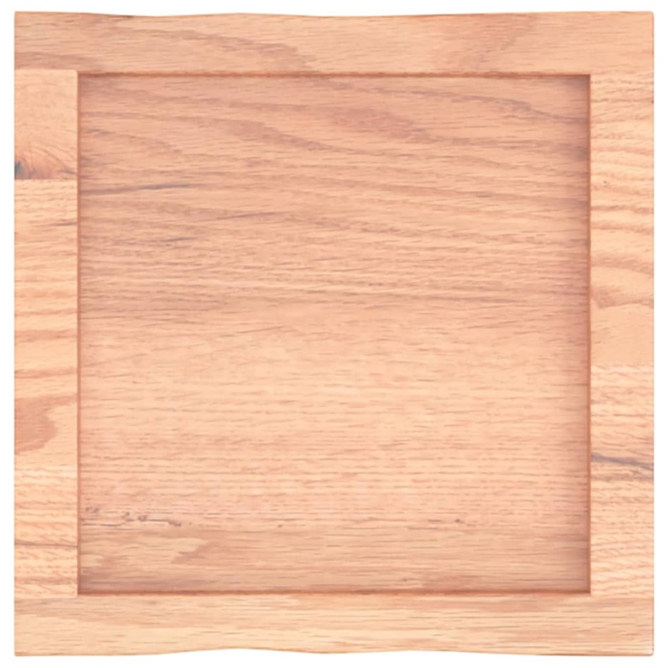 Tablero mesa madera tratada borde natural marrón 40x40x(2-4)