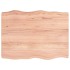 Tablero mesa madera tratada borde natural marrón 80x60x(2-6)