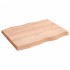 Tablero mesa madera tratada borde natural marrón 80x60x(2-6)