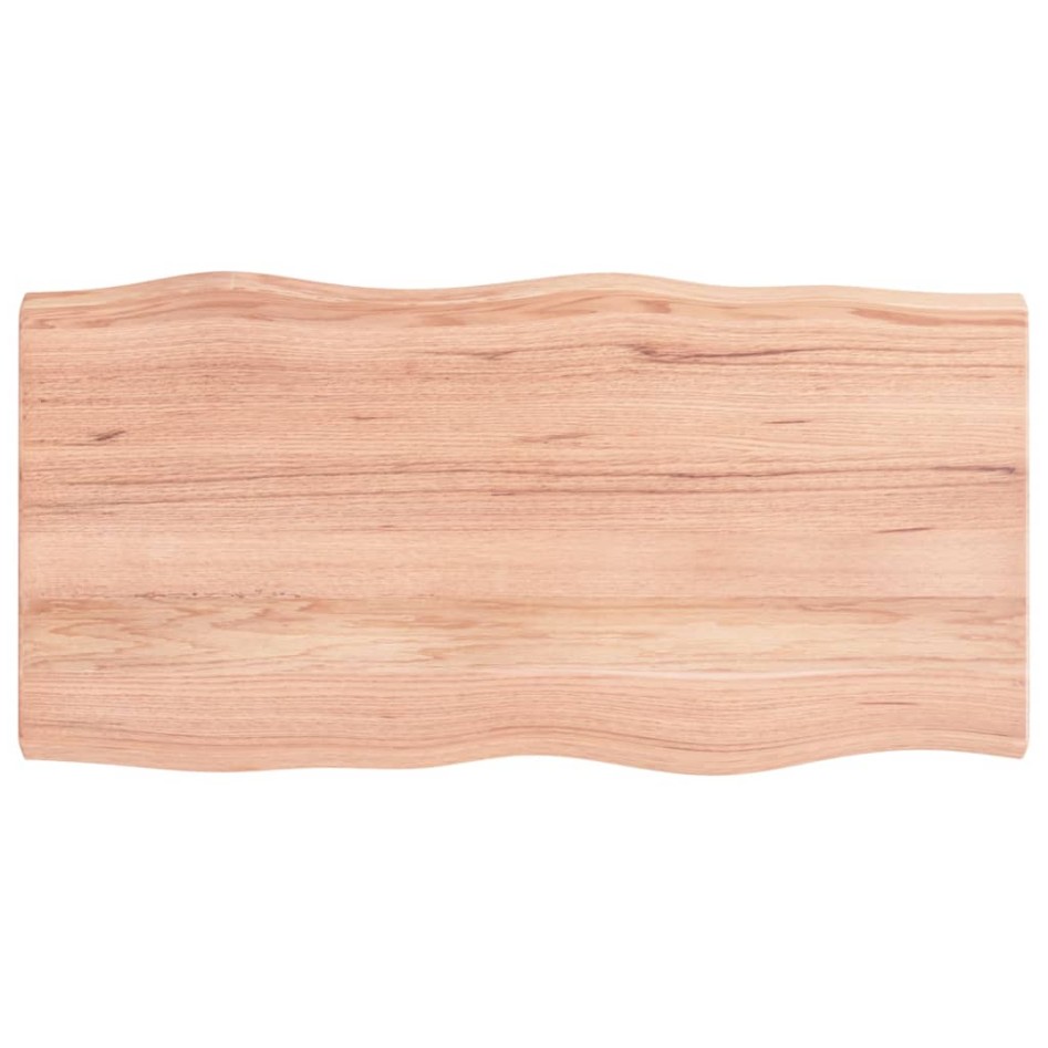Tablero mesa madera tratada borde natural marrón