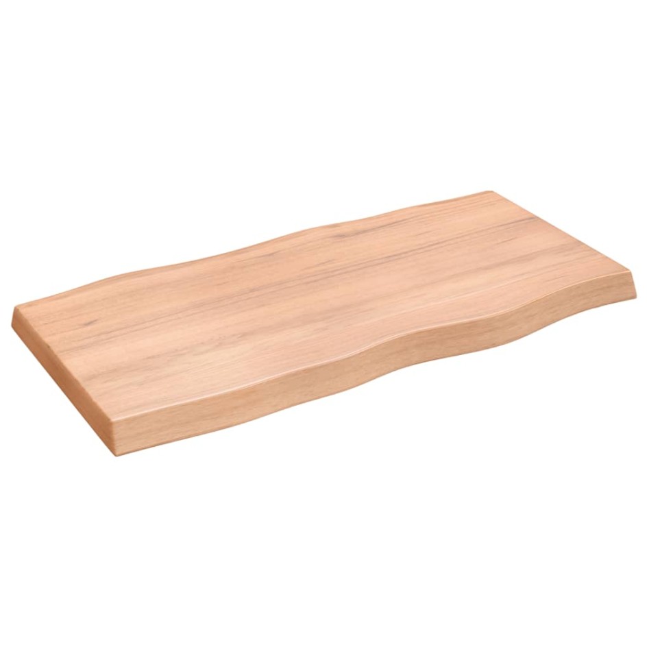 Tablero mesa madera tratada borde natural marrón