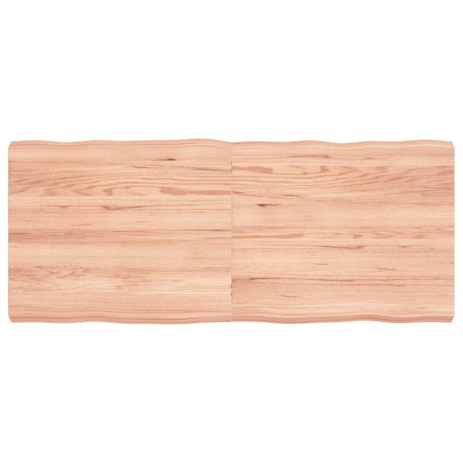 Tablero mesa madera tratada borde natural marrón