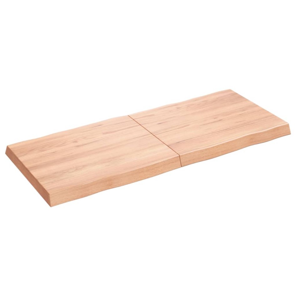 Tablero mesa madera tratada borde natural marrón