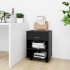 Armario con ruedas madera contrachapada negro 46x36x59