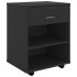 Armario con ruedas madera contrachapada negro 46x36x59