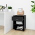 Armario con ruedas madera contrachapada negro 46x36x59