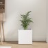Jardinera de madera contrachapada blanco 40x40x40