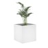 Jardinera de madera contrachapada blanco 40x40x40