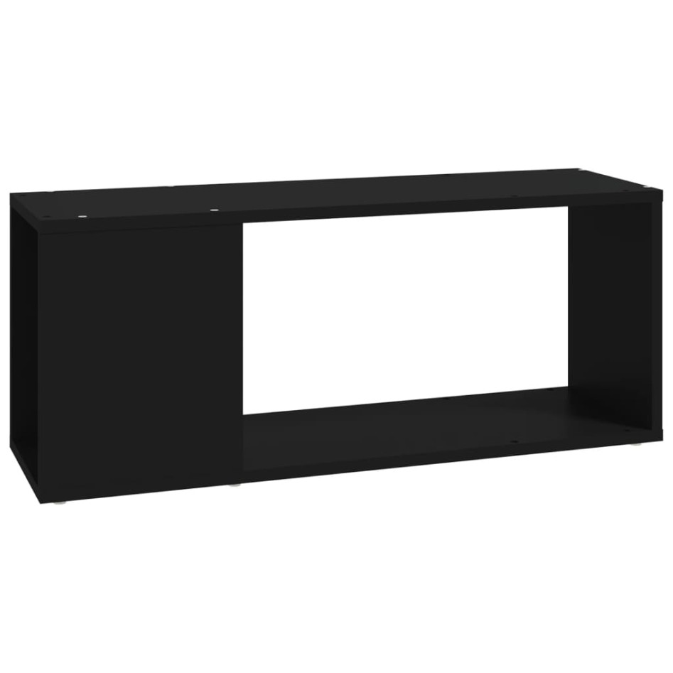 Mueble para TV madera contrachapada negro 80x24x32