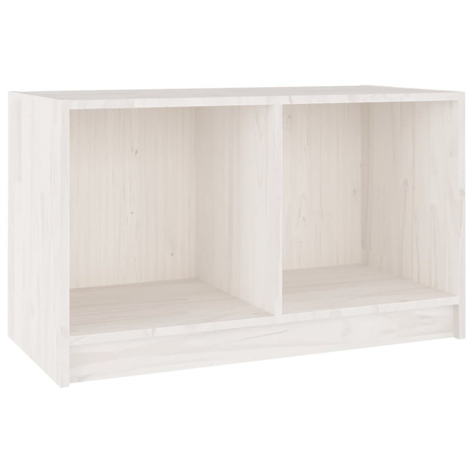 Mueble de TV de madera maciza de pino blanco 70x33x42