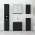 Armario de baño de pared negro 32x20x67