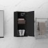 Armario de baño de pared negro 32x20x67
