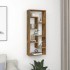 Estantería de pared madera ingeniería roble ahumado 36x16x90
