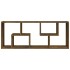 Estantería de pared madera ingeniería roble ahumado 36x16x90